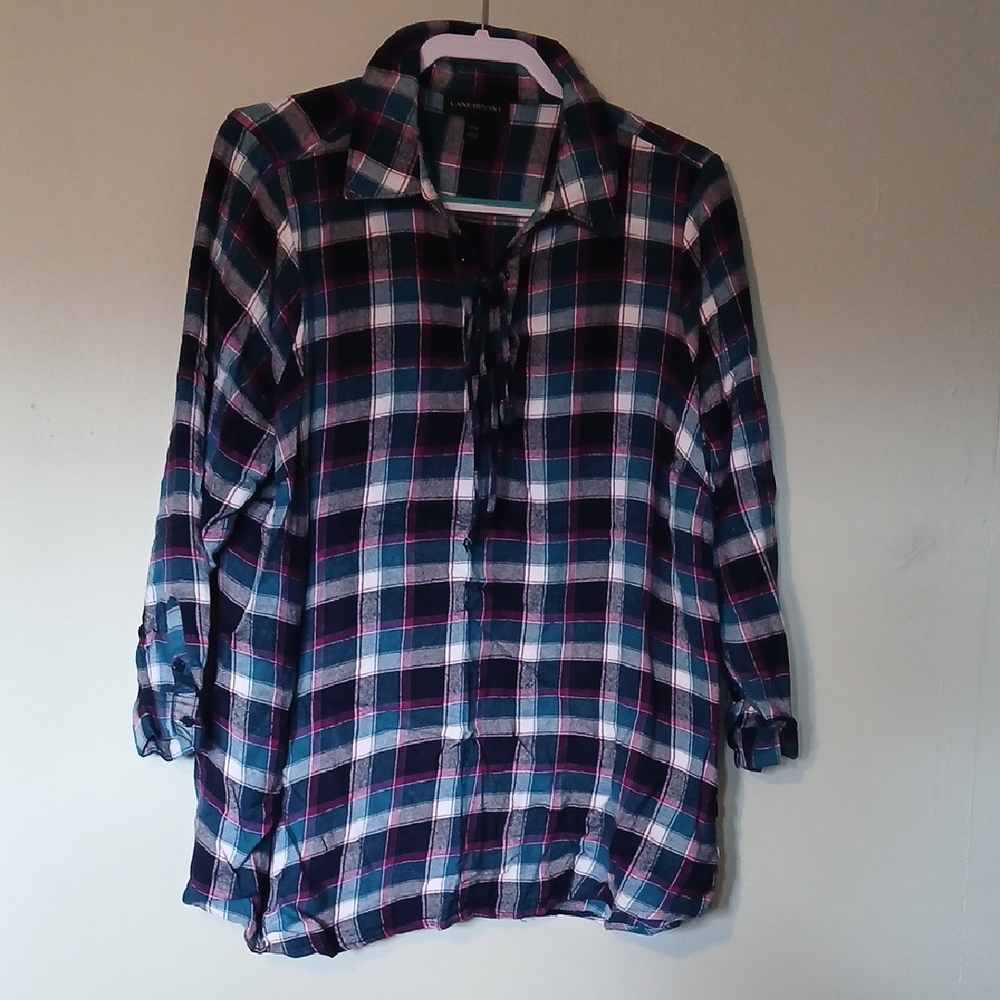 Lane Bryant Multicolor Plaid Shirt Size 22/24
